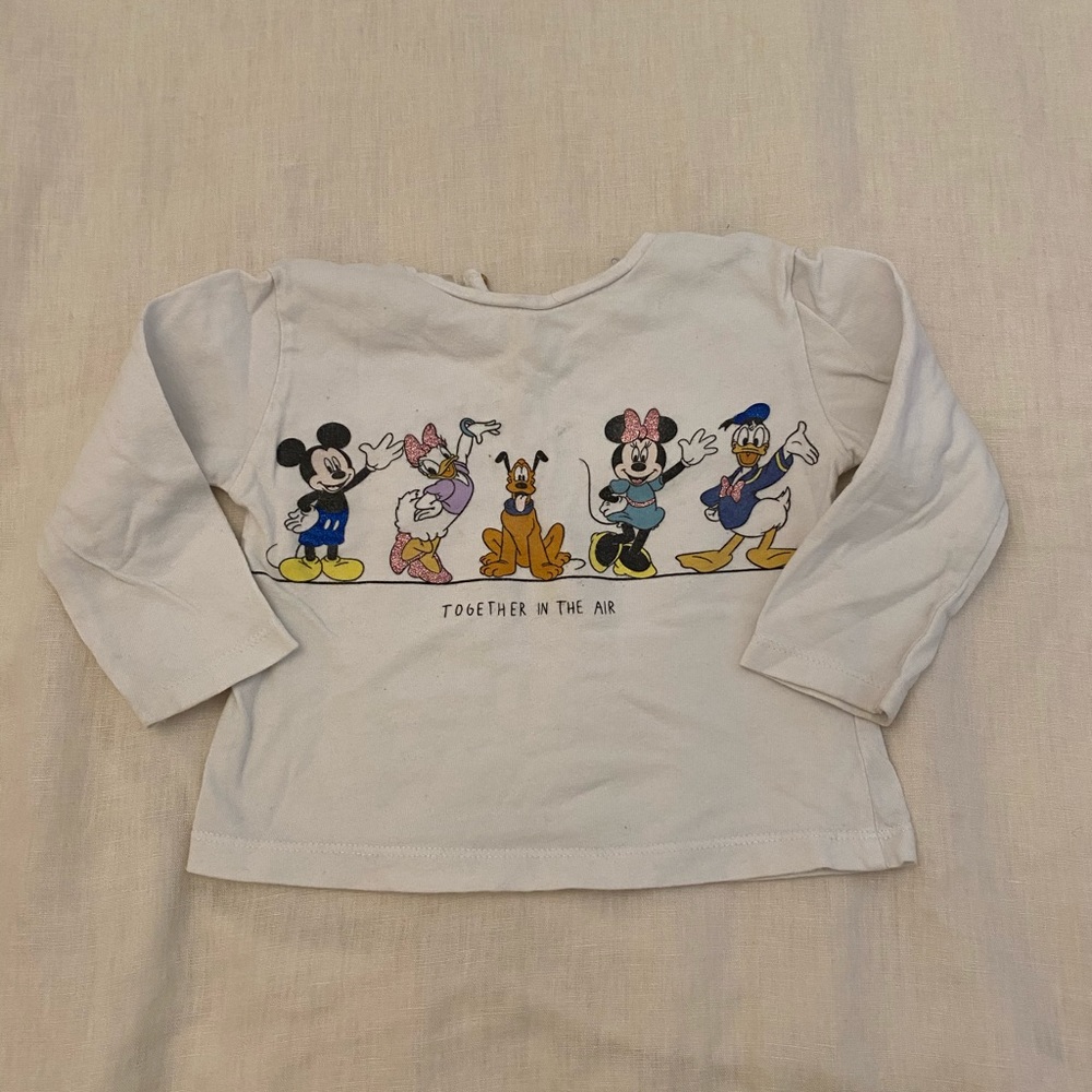 Zara Mickey and Friends Long Sleeve Tee